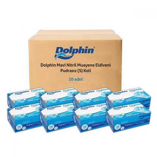 Dolphin-Pudrasiz-Mavi-Nitril-Eldiven